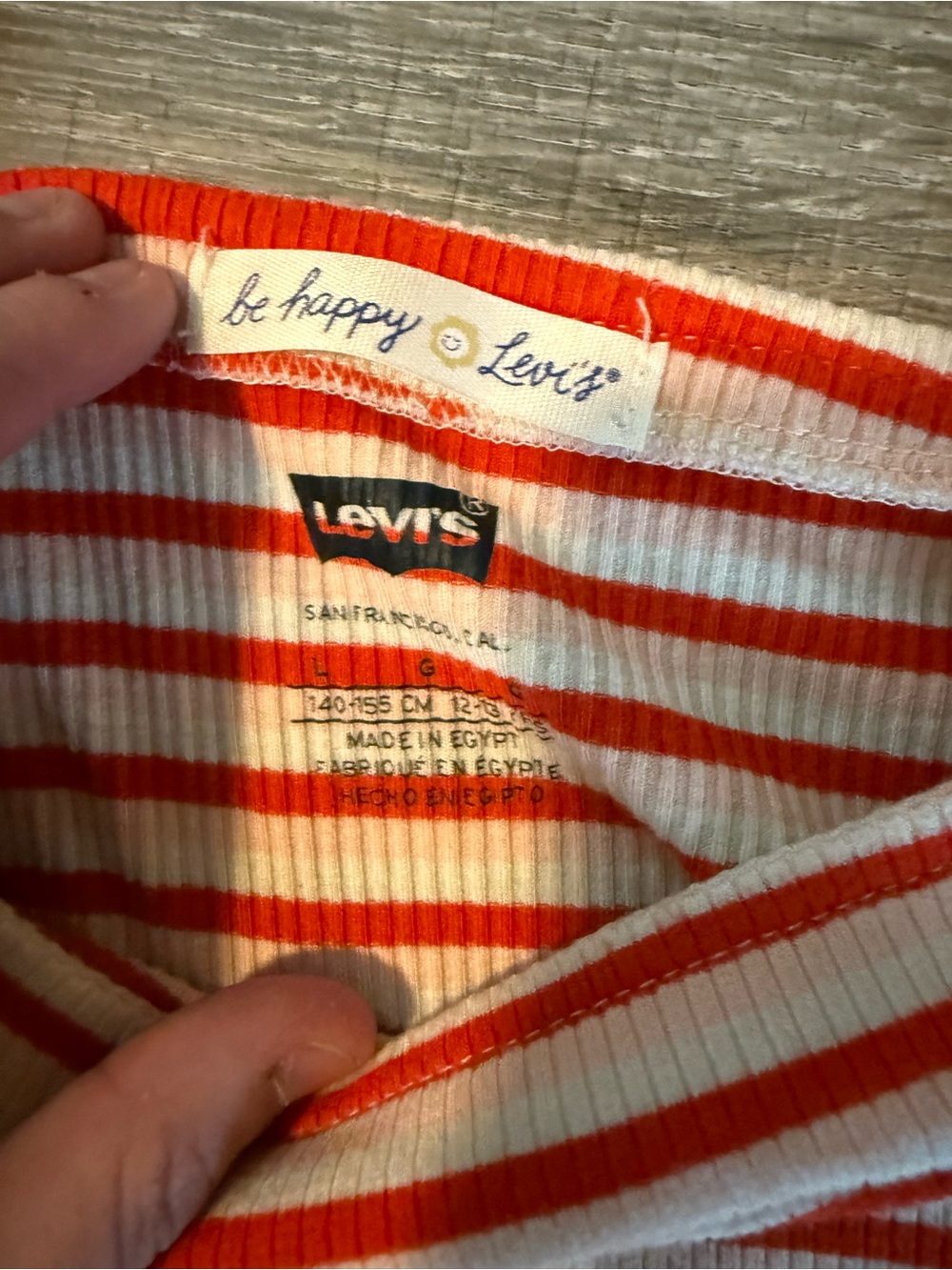Levi Striped Square-Neck Ribbed Top - Picture 3 of 3